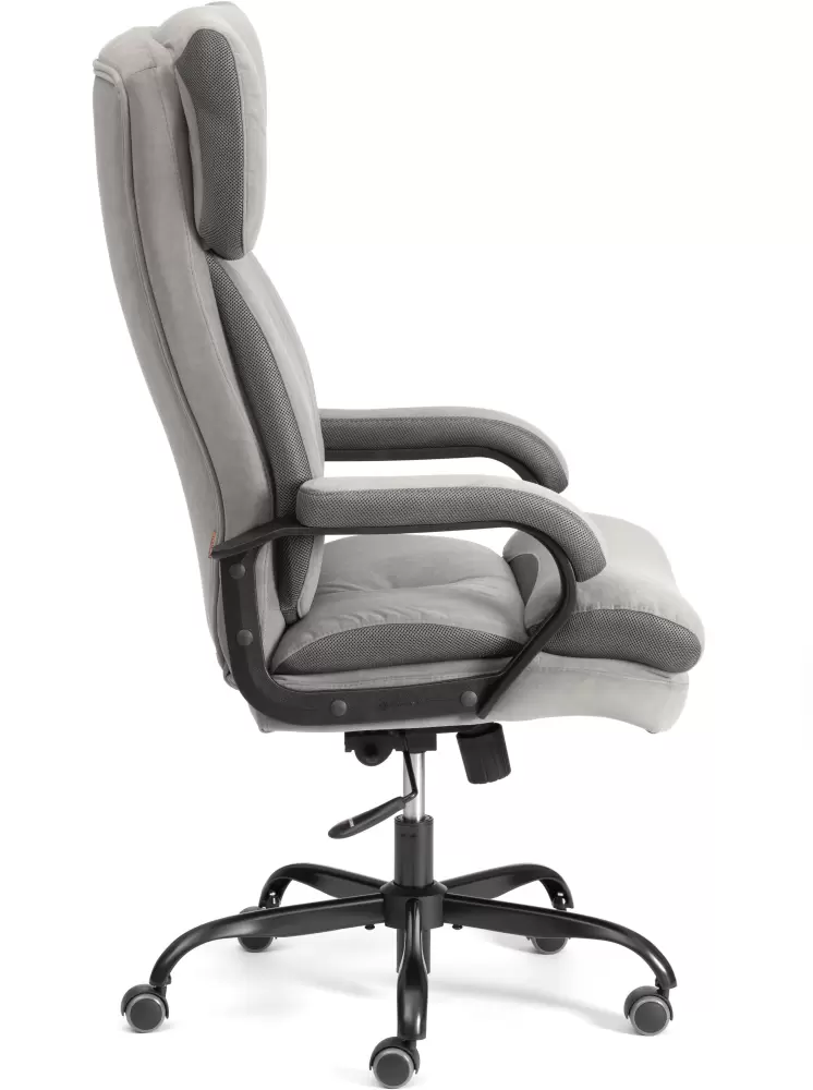 Офисное кресло Tetchair Duke metal BL (велюр, серый) фото