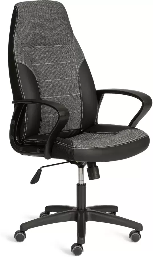 Tetchair Inter (24 кожзам/ткань, черный/серый)