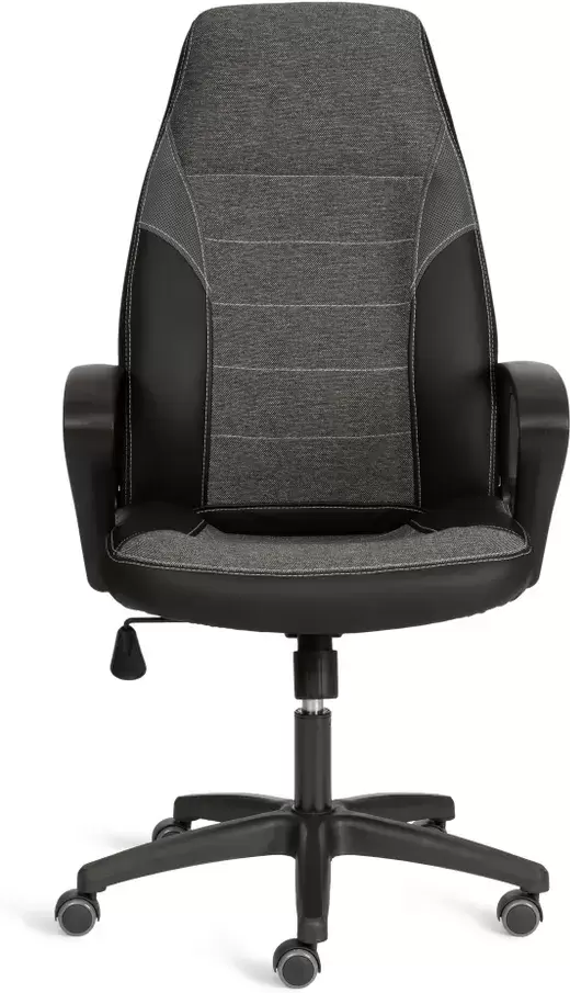 Офисное кресло TetChair Inter (24 кожзам/ткань, черный/серый) фото