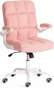 Офисное кресло TetChair Lugano Wh (ткань teddy, розовый)