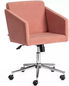 Кресло TetChair Milan хром/флок (розовый) фото