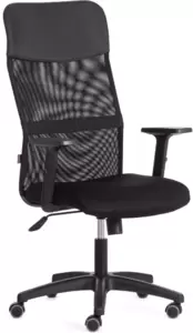 Кресло офисное TetChair Practic Plt (кожзам/ткань черный) фото