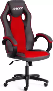 Игровое кресло TetChair Racer Gt (кожзам/ткань, металлик/красный) фото