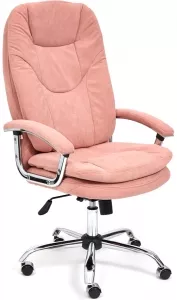 Кресло TetChair Softy LUX (флок, розовый) фото