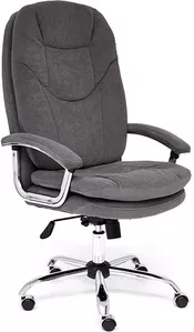 Кресло TetChair Softy LUX (флок, серый) фото