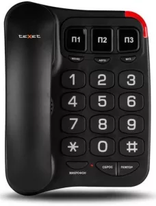 Проводной телефон TeXet TX-214 (черный) фото