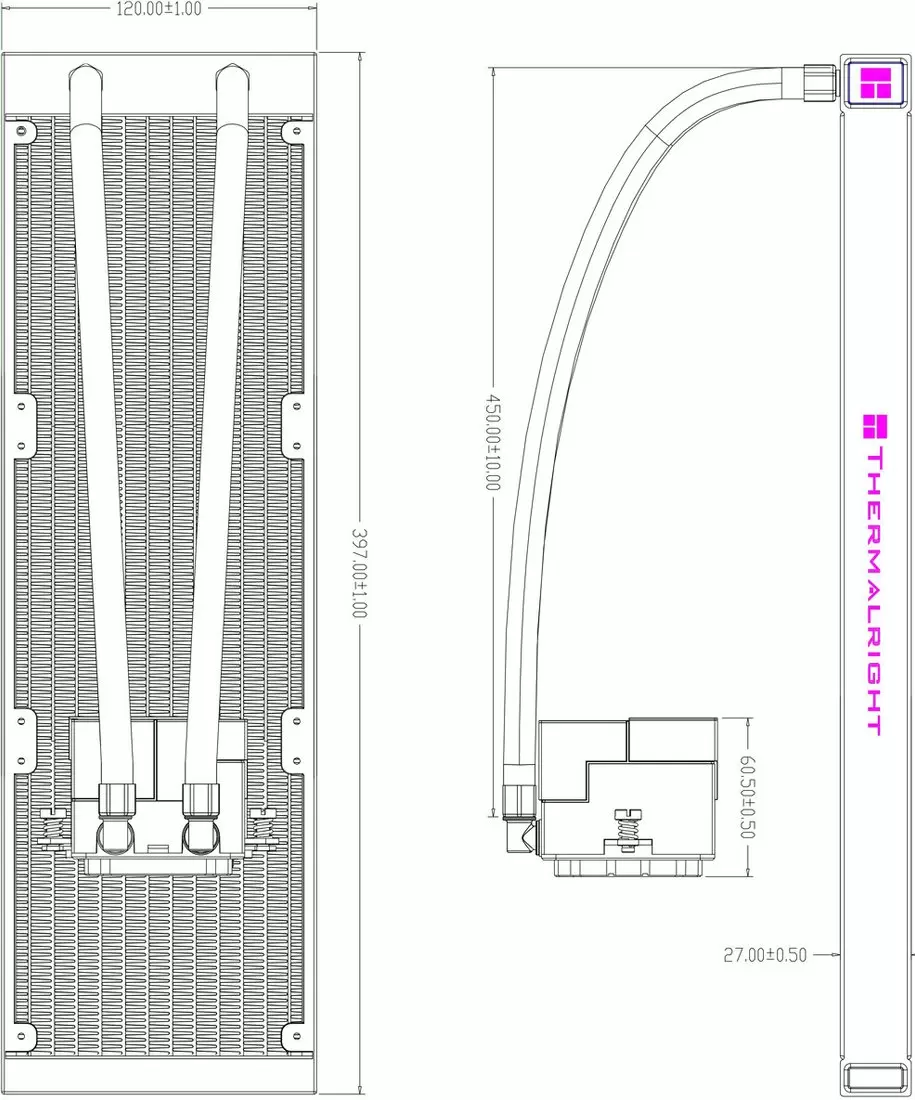 Система жидкостного охлаждения Thermalright Core Matrix 360 ARGB V3 (белый) фото