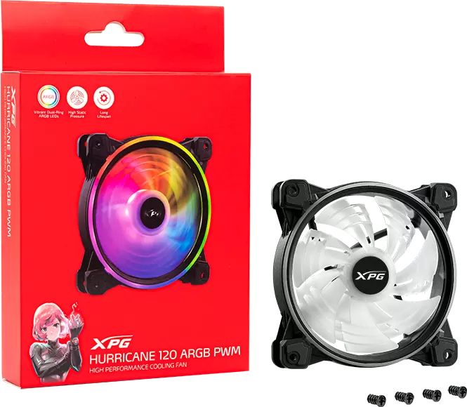 Вентилятор для корпуса XPG HURRICANE 120 ARGB PWM фото