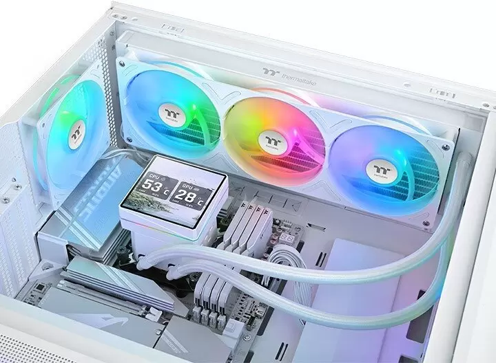 Система жидкостного охлаждения для процессора Thermaltake TH360 V3 Ultra ARGB Sync Snow Edition CL-W476-PL12SW-A фото 3