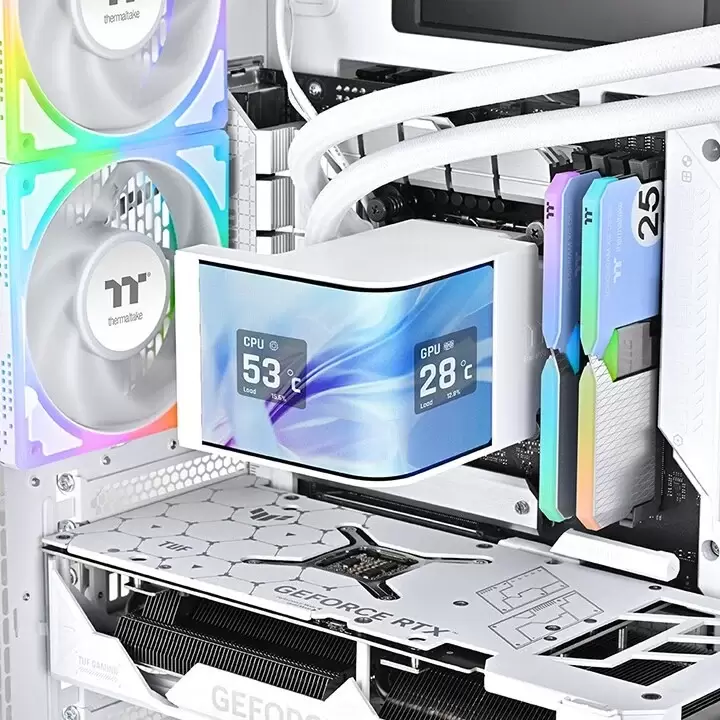 Система жидкостного охлаждения для процессора Thermaltake MAGCurve 360 Ultra ARGB Sync Snow Edition CL-W454-PL12SW-A фото 6