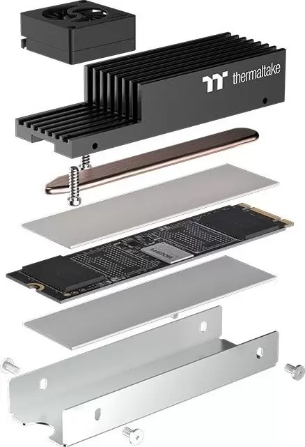 Кулер для SSD Thermaltake MS-1 M.2 2280 SSD Cooler CL-O043-AL02BL-A фото