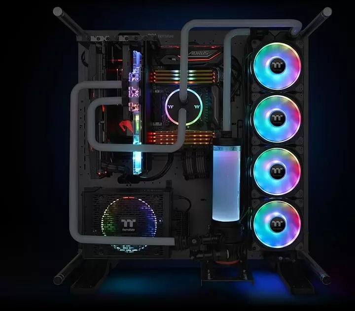Комплект вентиляторов для корпуса Thermaltake Riing Duo 14 RGB TT Premium Edition CL-F078-PL14SW-A фото
