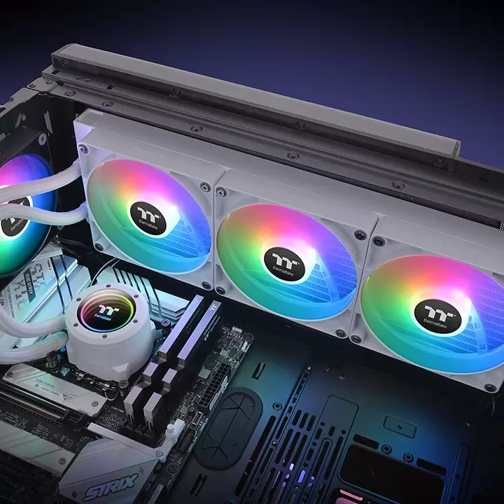 Жидкостное охлаждение для процессора Thermaltake TH420 V2 ARGB Snow Edition CL-W378-PL14SW-A фото