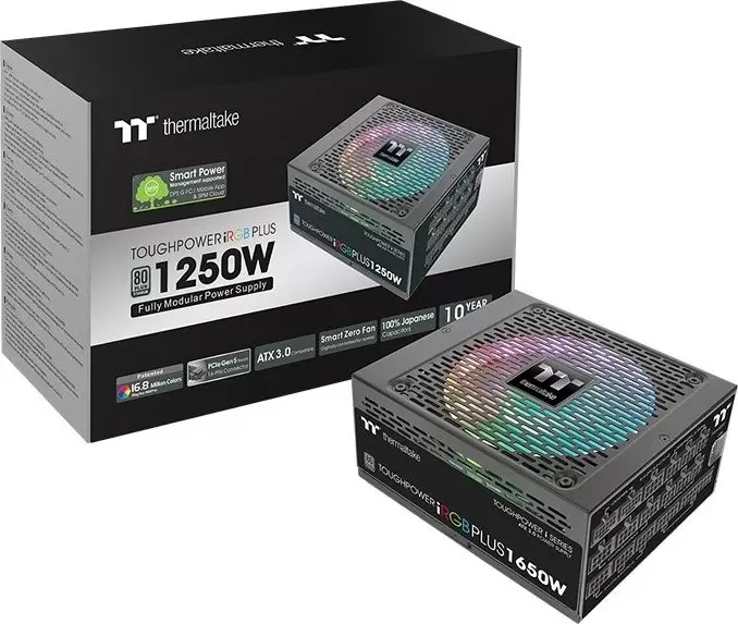 Блок питания Thermaltake Toughpower iRGB Plus 1250W Titanium TT Premium Edition PS-TPI-1250F3FDTE-1 фото 6