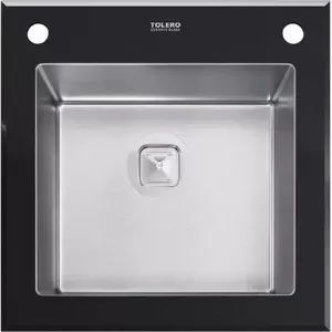 Кухонная мойка Tolero Glass TG-500 (черный) фото