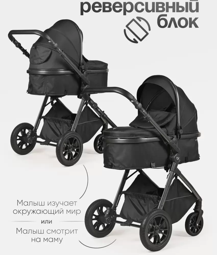 Детская универсальная коляска Tomix Selesta / SLTTRP-7 (черный) фото