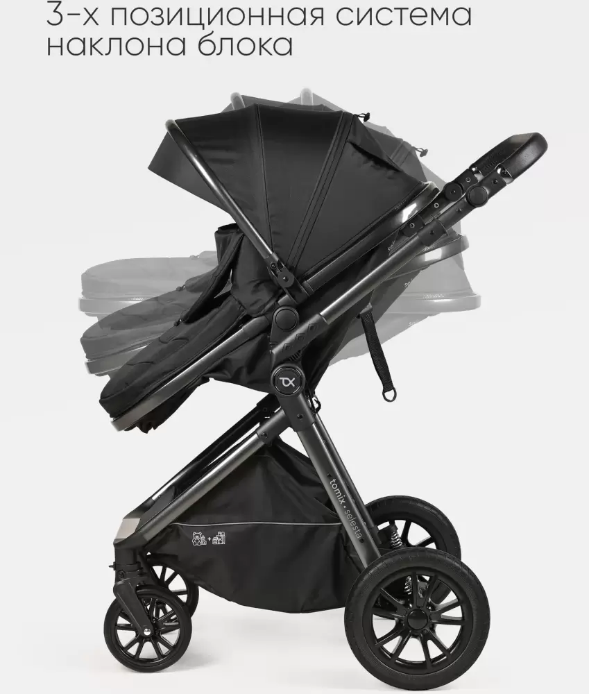 Детская универсальная коляска Tomix Selesta / SLTTRP-7 (черный) фото