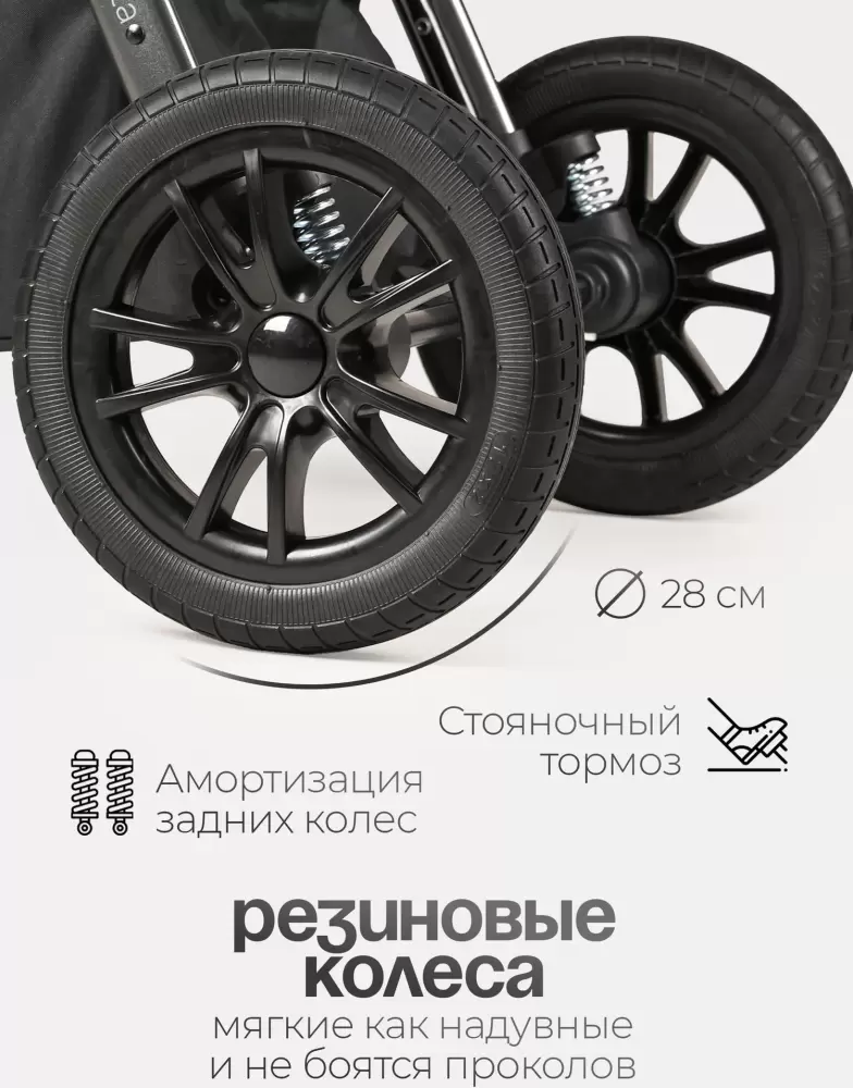 Детская универсальная коляска Tomix Selesta / SLTTRP-7 (черный) фото