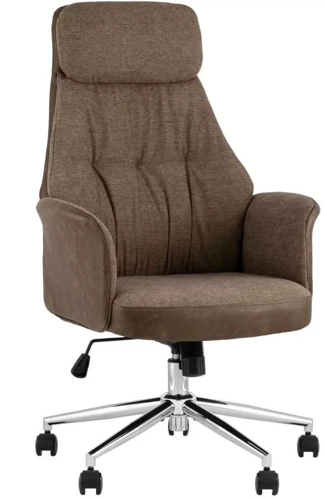 TopChairs Neoma (коричневая экокожа/ткань)