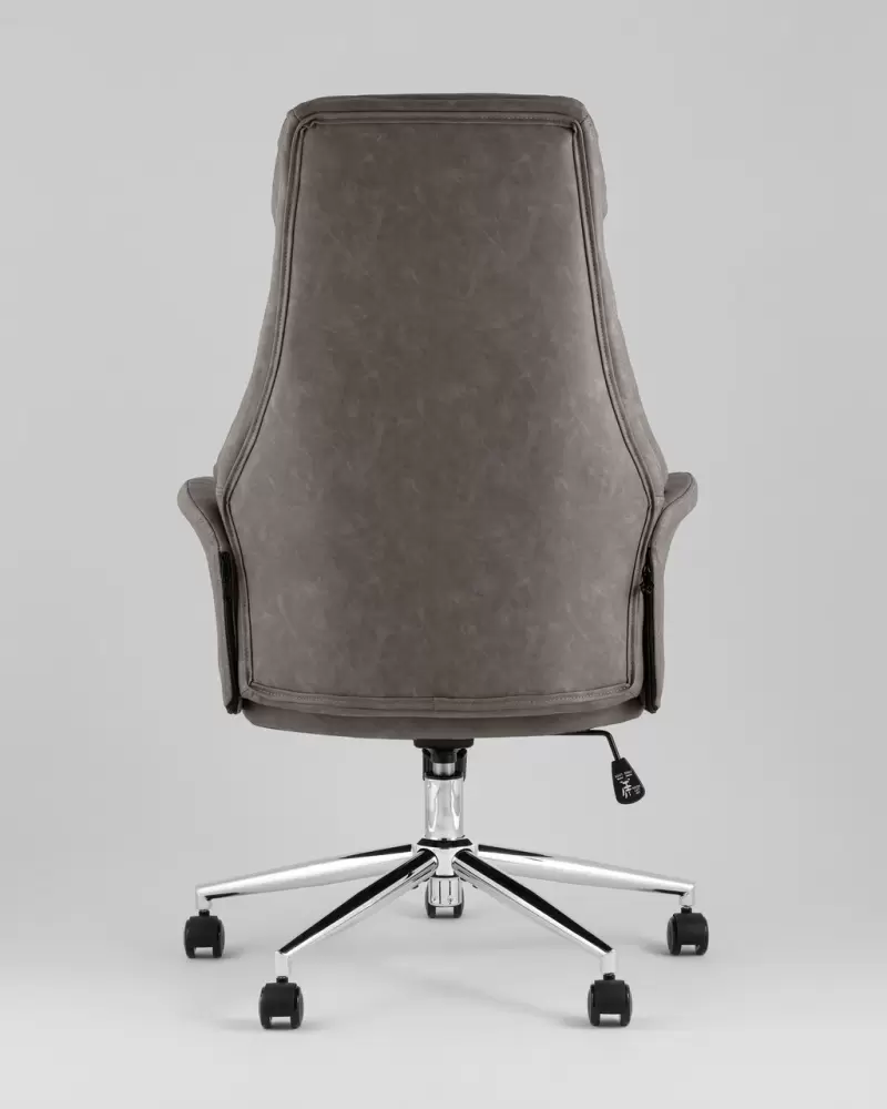 Офисное кресло TopChairs Neoma (серый, экокожа) фото 4