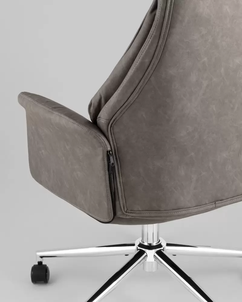 Офисное кресло TopChairs Neoma (серый, экокожа) фото 6