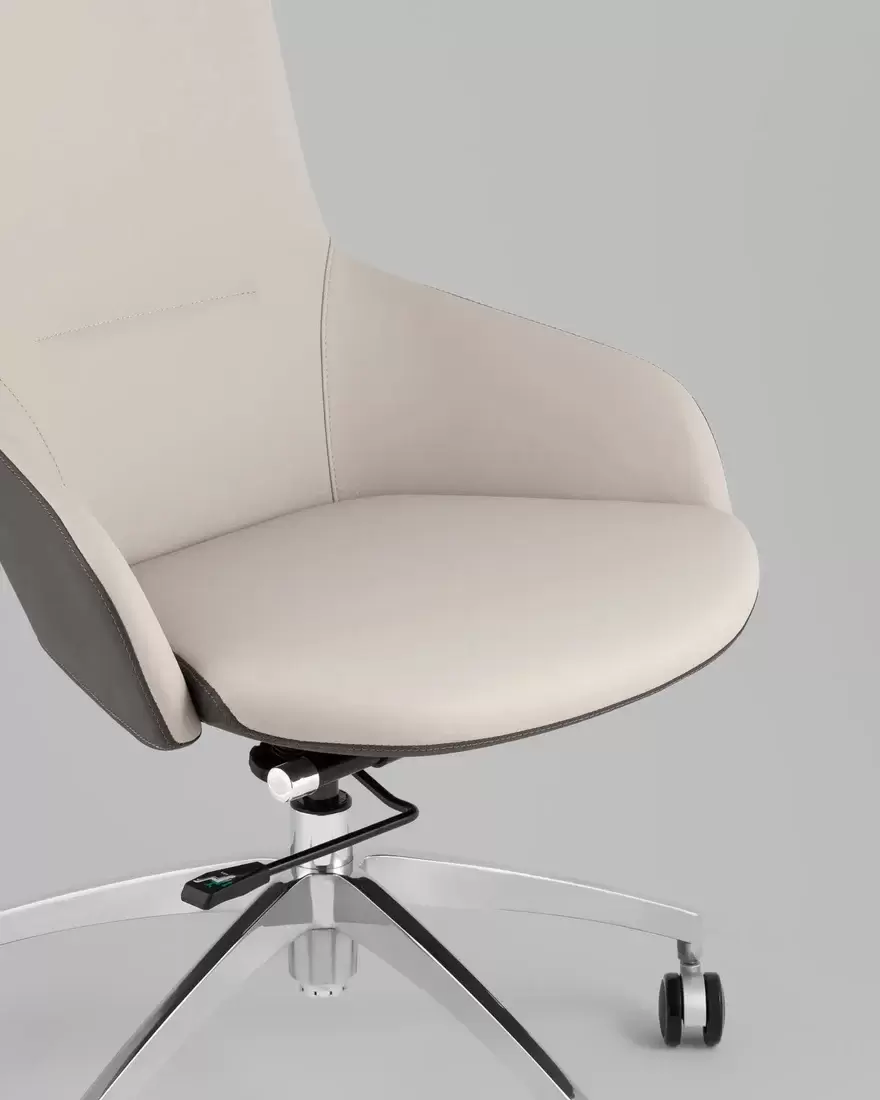 Офисное кресло TopChairs Soulo A308 8371-12/1 (бежевый/серый) фото