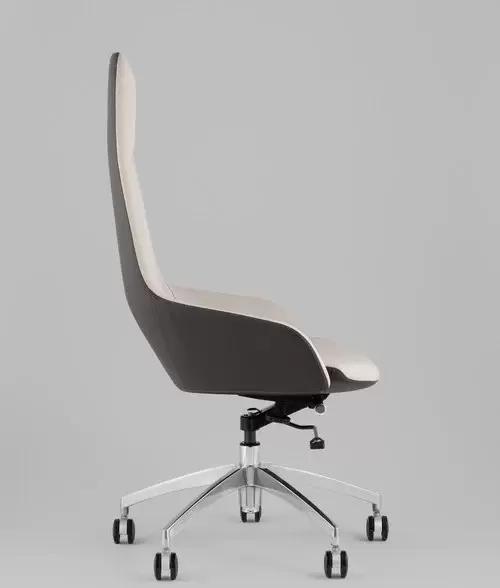 Офисное кресло TopChairs Soulo A308 8371-12/1 (бежевый/серый) фото