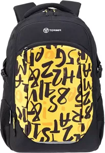 Школьный рюкзак Torber Class X Буквы T9355-22-BLK-YEL фото