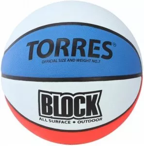 Мяч баскетбольный TORRES Block B00077 фото