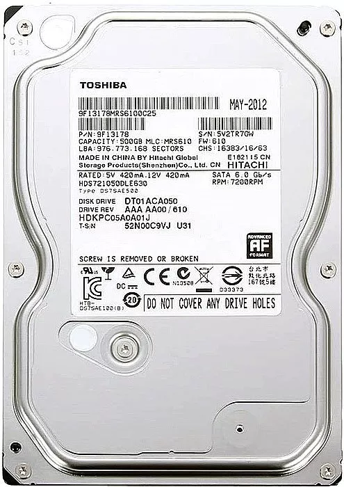 Жесткий диск Toshiba (DT01ACA050) 500 Gb фото 3