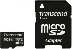 Карта памяти Transcend microSDHC 16Gb (TS16GUSDC10) фото