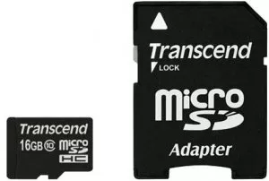 Карта памяти Transcend microSDHC 16Gb (TS16GUSDHC10) фото