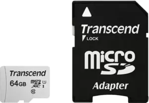 Карта памяти Transcend microSDXC 300S 64GB + адаптер фото