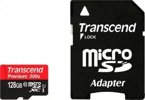 Карта памяти Transcend Premium 300x microSDXC 128Gb (TS128GUSDU1) фото