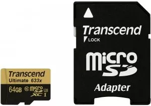 Карта памяти Transcend Ultimate 633x microSDXC 64Gb (TS64GUSDU3) фото