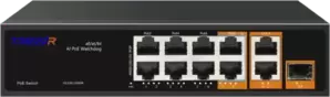 Неуправляемый коммутатор TRASSIR TR-NS13111S-120-8PoE фото