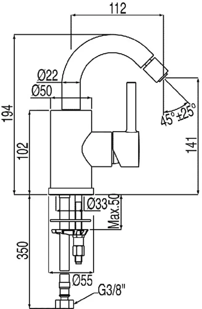 Смеситель Tres Alplus 203.224.01 фото