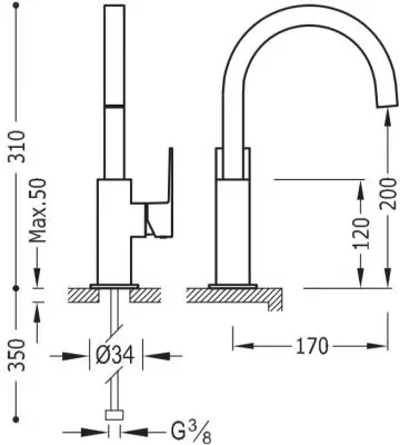 Смеситель Tres Cuadro Exclusive 006.606.02.NM фото