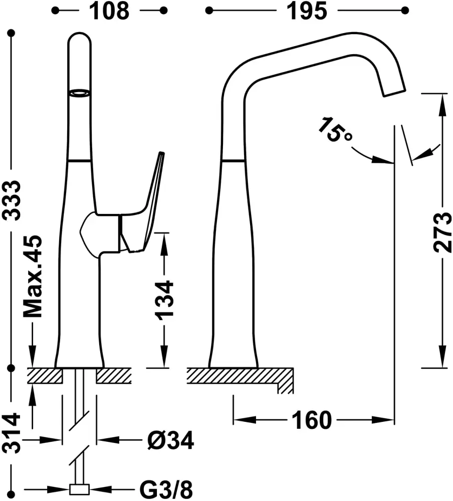 Смеситель Tres Fuji 281.647.01 фото