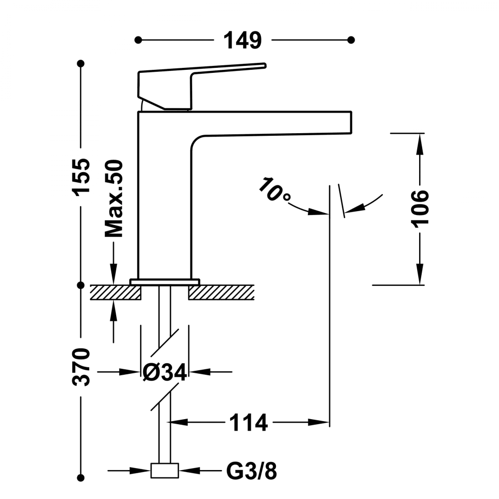 Смеситель Tres Project-Tres 211.103.01.OPM фото