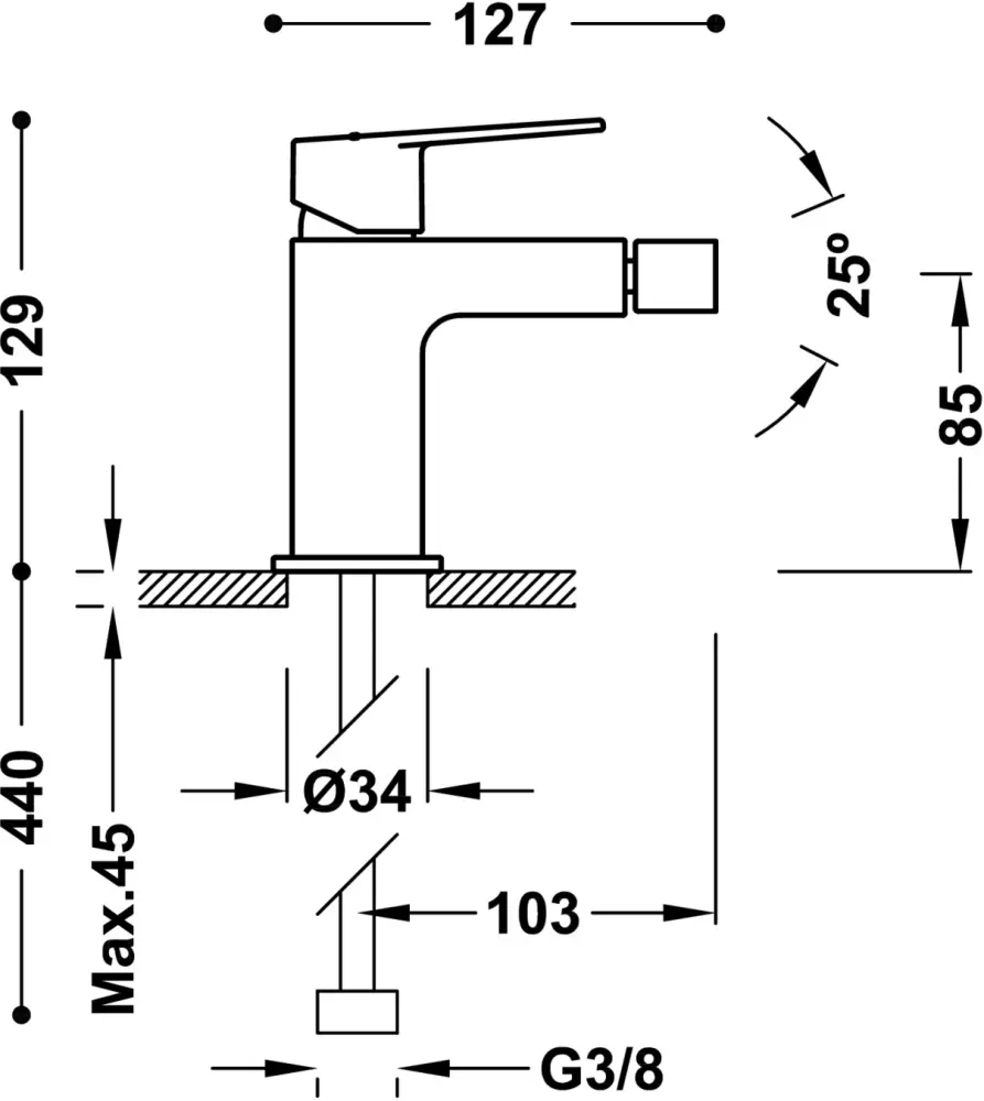 Смеситель Tres Project-Tres 211.120.01.OR фото