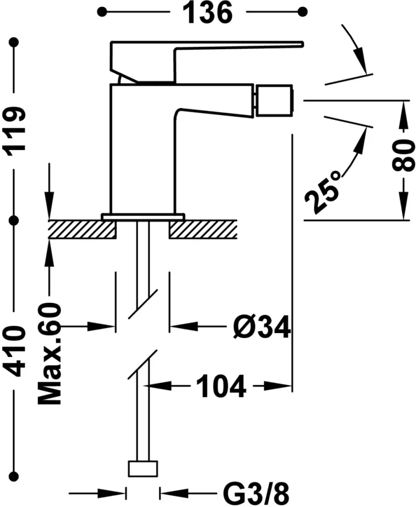 Смеситель Tres Slim-Tres 202.120.01.BM фото