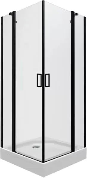 Triton Тау-Блэк 90x90 (черный, с поддоном)