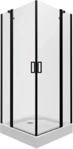 Triton Тау-Блэк 90x90 (черный, с поддоном)