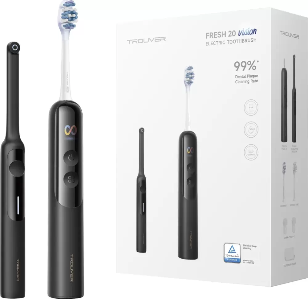 Электрическая зубная щетка Trouver Fresh 20 Vision Set ATS25B (черный) фото