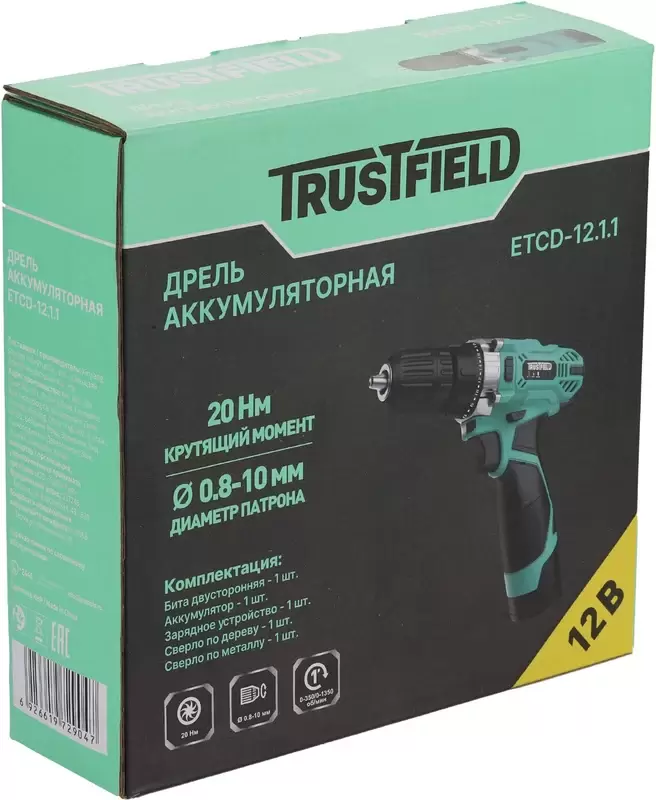 Дрель-шуруповерт аккумуляторная Trustfield ETCD-12.1.1 фото