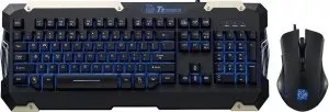 Проводной набор клавиатура + мышь Tt eSPORTS Commander Gaming Gear Combo (KB-CMC-PLBLRU-01) фото