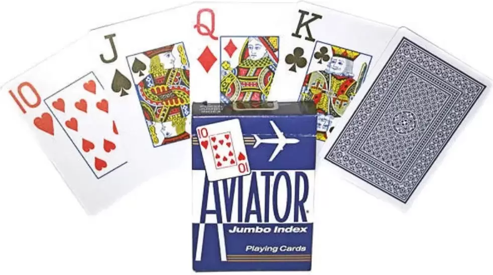 Игральные карты U.S. Games Systems Аviator Jumbo Index Blue 1000876-b (синий) фото