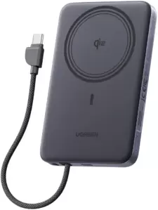 Портативное зарядное устройство Ugreen Magflow Air Qi2 15W PB570 65839B 10000mAh (серый) фото