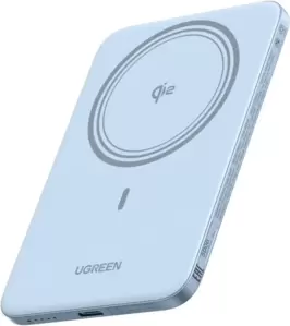 Портативное зарядное устройство Ugreen MagFlow Air Qi2 15W PB580 95931B 5000mAh (голубой) фото